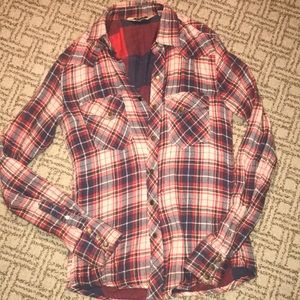 Red white & blue 🇺🇸 plaid 100% cotton flannel